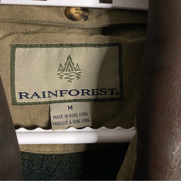 Rainforest Men's Khaki Green Full Zip Casual Jacket - Picture 7 of 15